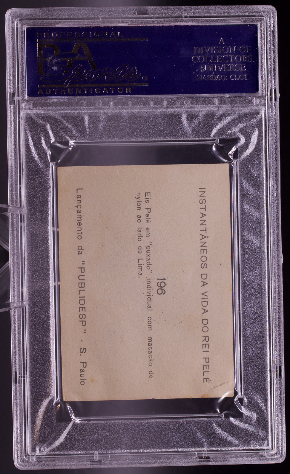 1964 Instantaneos Da Vida #196 Pele PSA 2 VG Lima Training Brazil Soccer Card