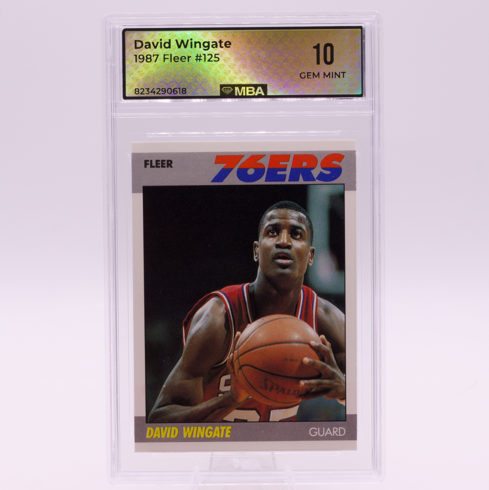 1987 Fleer David Wingate #125 MBA 10 GEM MINT RC Philadelphia 76ers