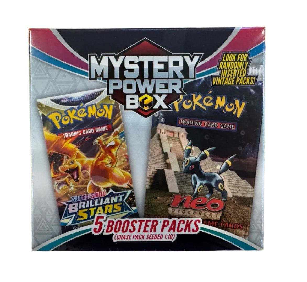 Pokémon Mystery Box By MJ Holdings – 5 Packs + Code, 1:10 Seeded Chase Pack