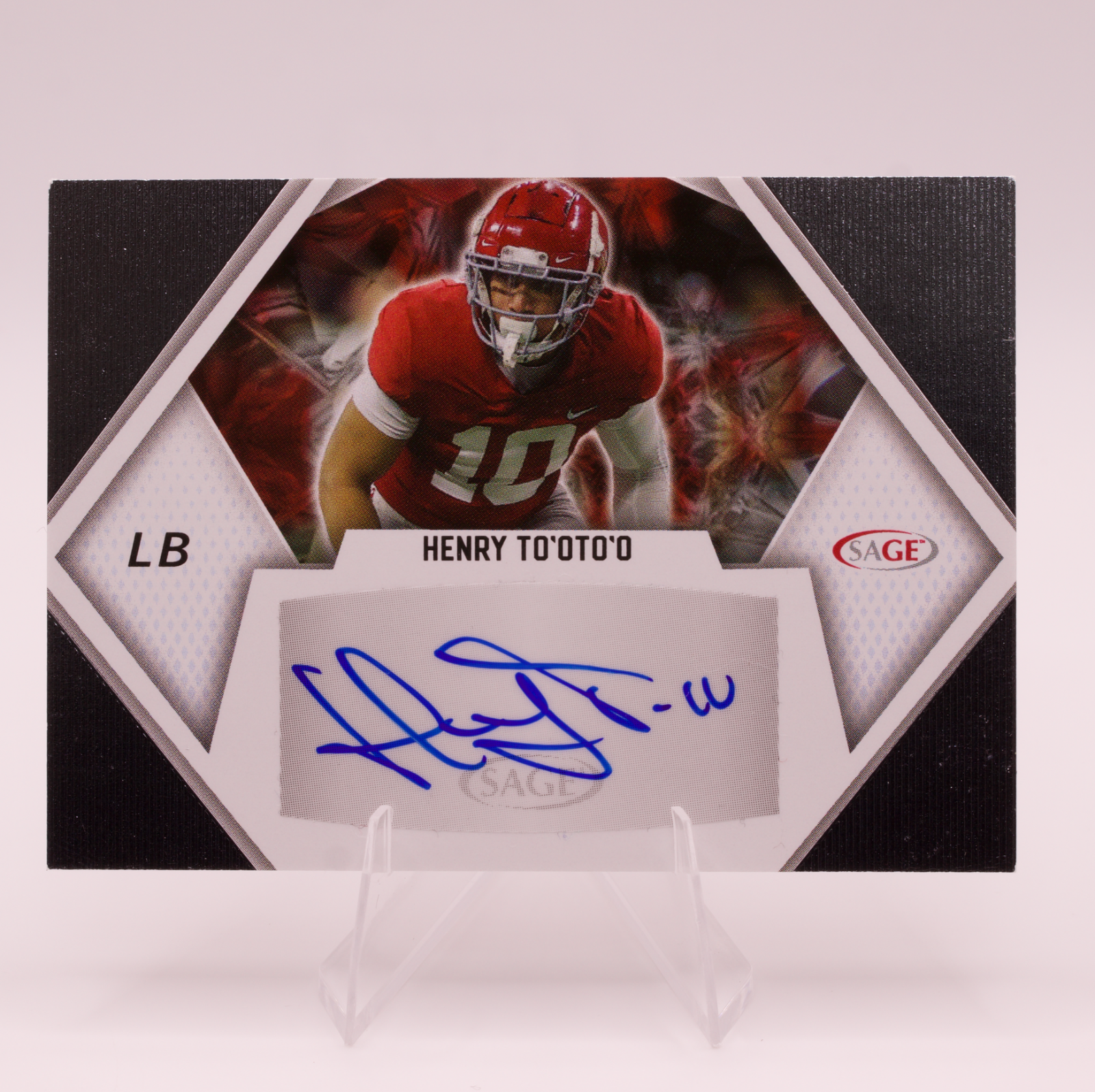 2023 SAGE Henry To'oTo'o Auto A-HT Alabama Crimson Tide Texans LB Autograph