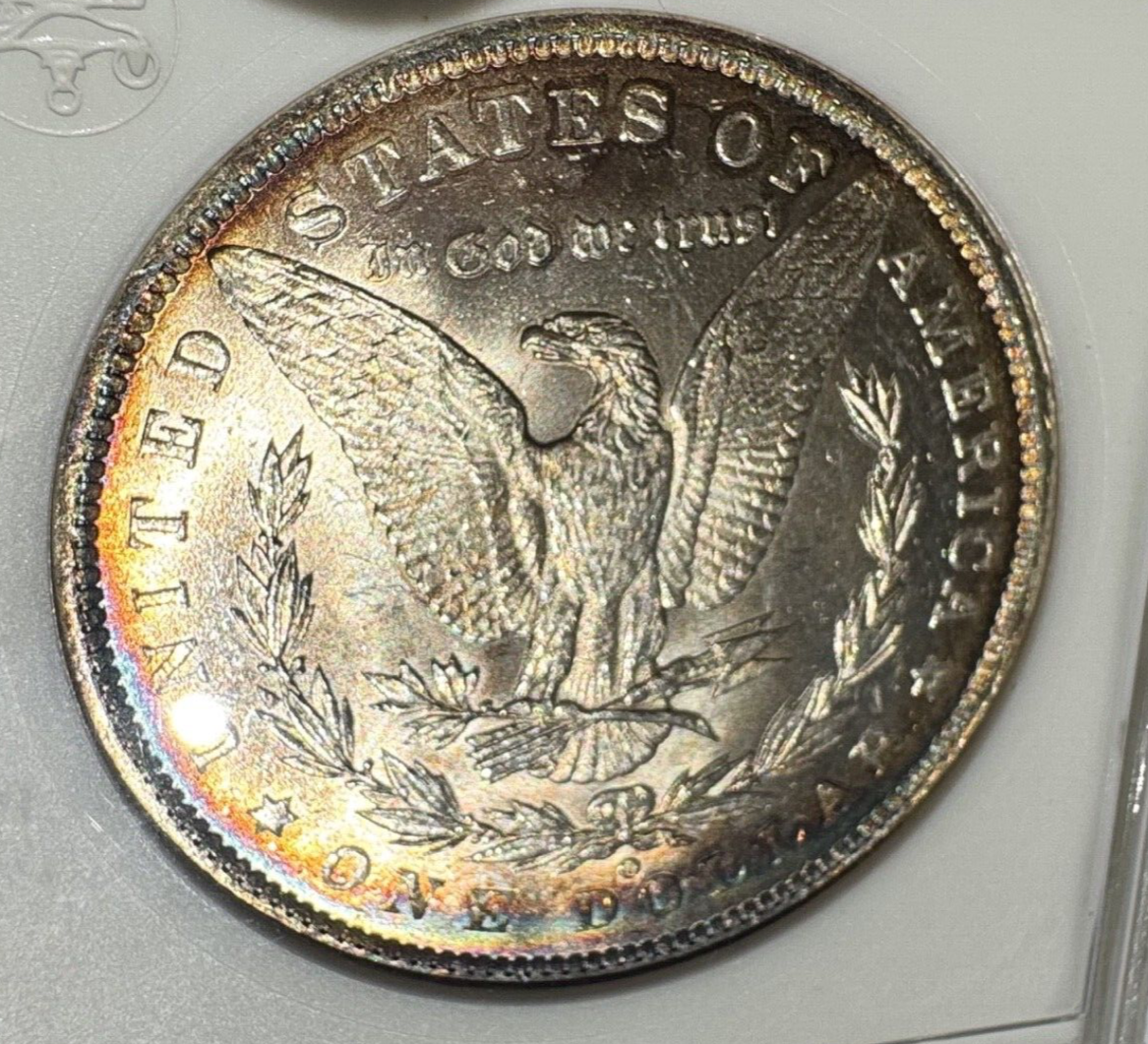 1885-O Morgan Silver Dollar – ANACS Certified MS62 – *End Of Roll Toner*