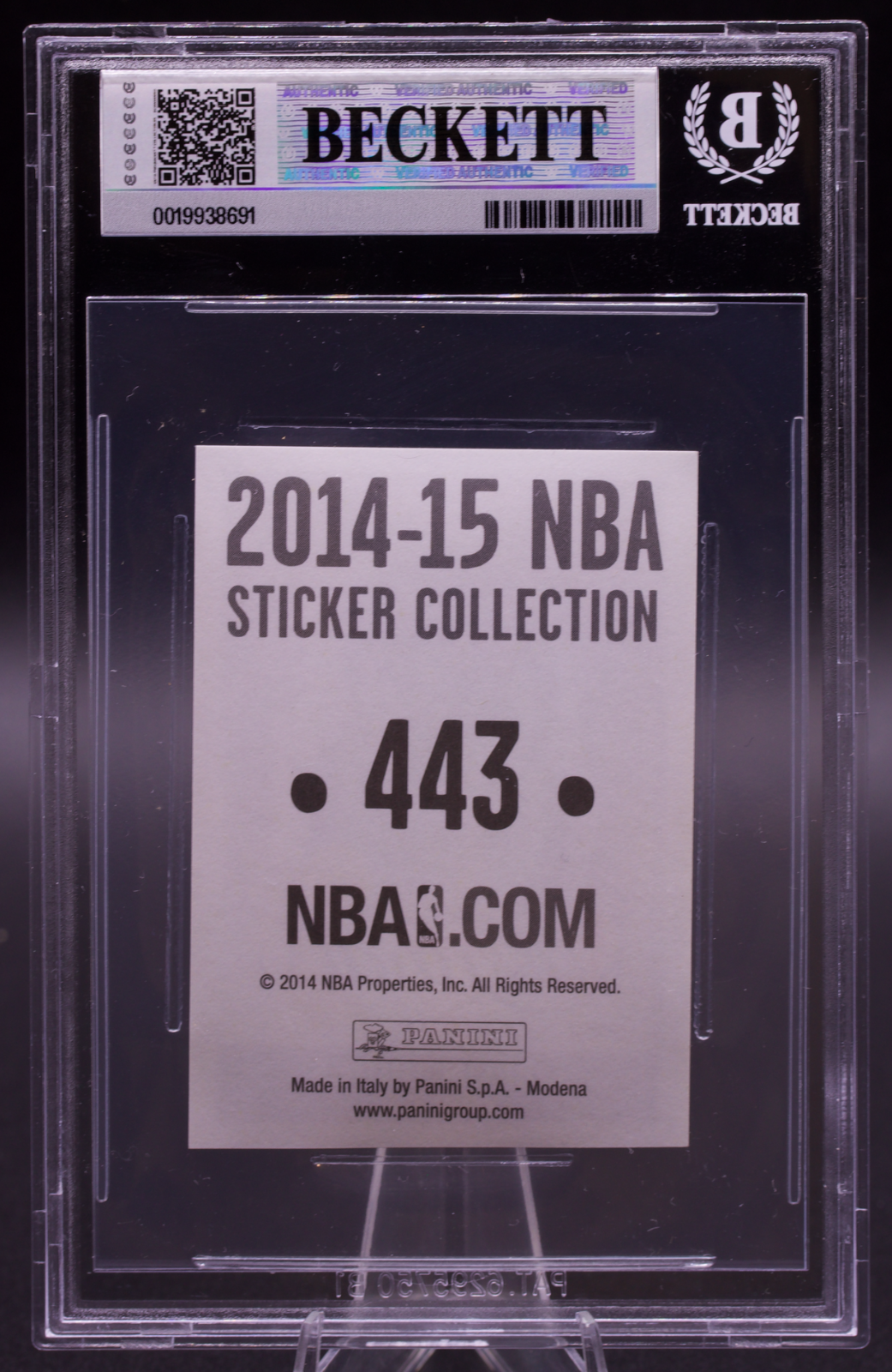 2014-15 Panini European Sticker LeBron James #443 New BGS Holder 8 NM-MT Heat