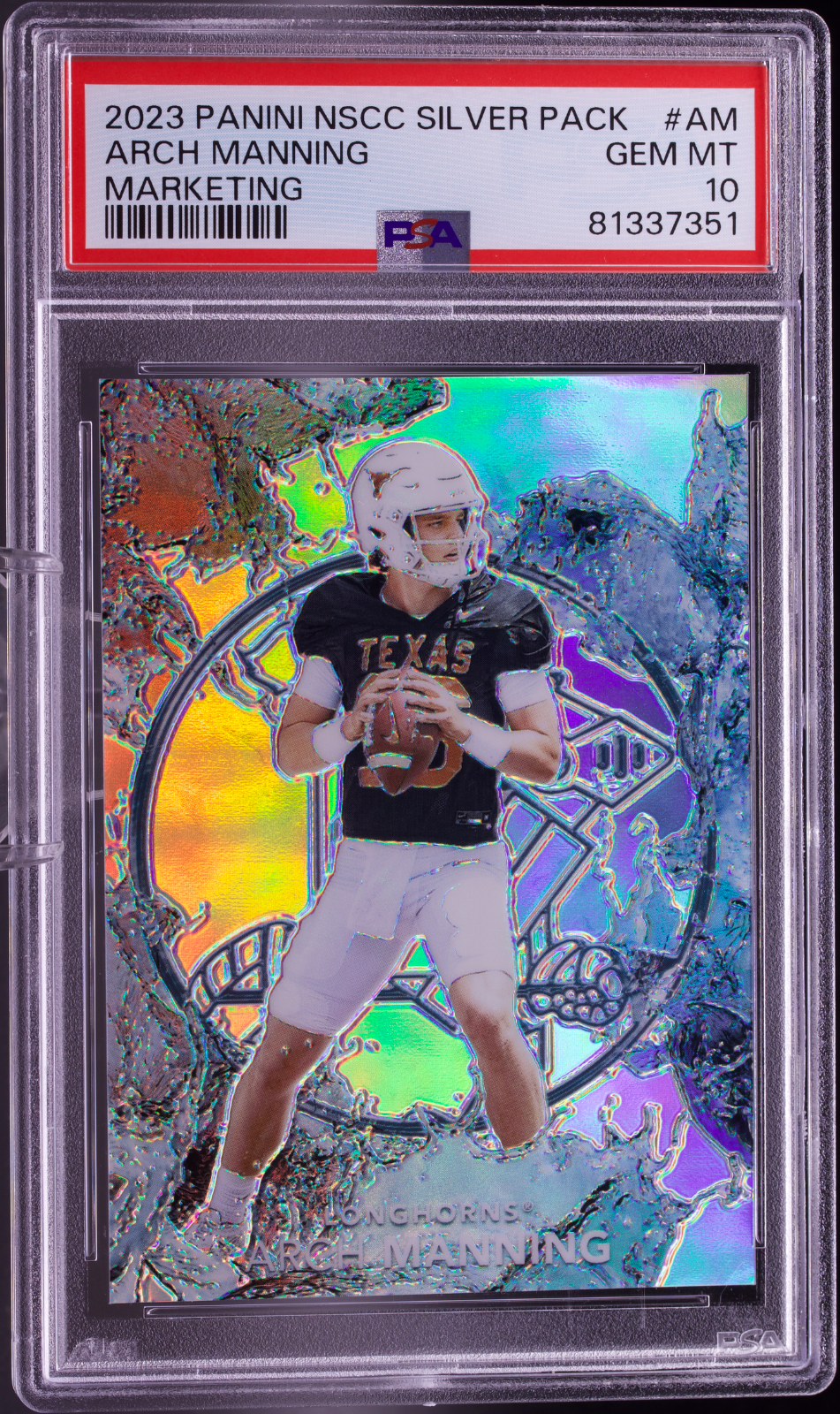 2023 Panini NSCC Silver Pack Arch Manning #AM PSA 10 Gem Mint /25 Marketing