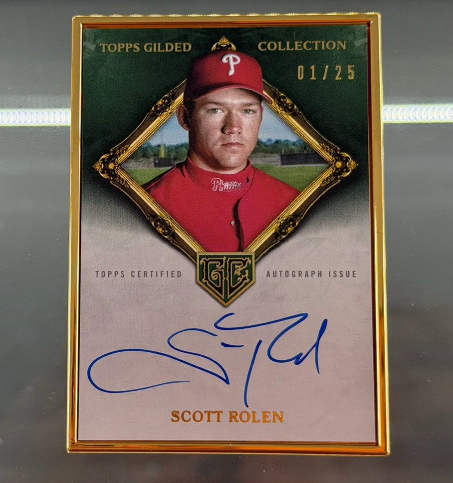 2023 Topps Gilded Collection Scott Rolen Gold Framed HOF Auto 01/25 Phillies