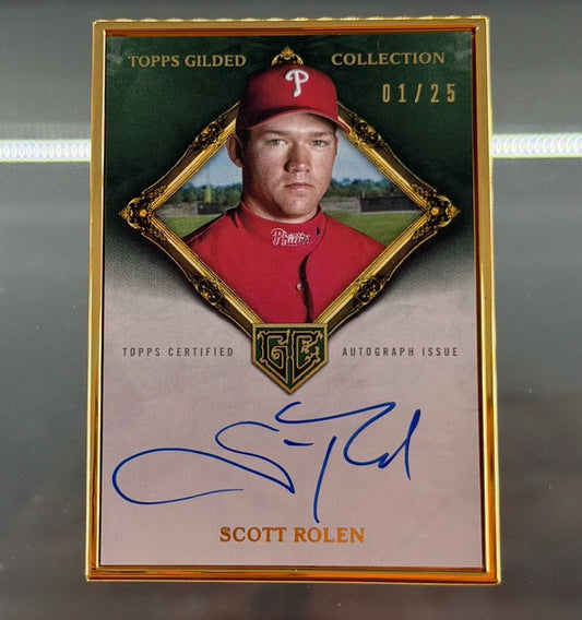 2023 Topps Gilded Collection Scott Rolen Gold Framed HOF Auto 01/25 Phillies