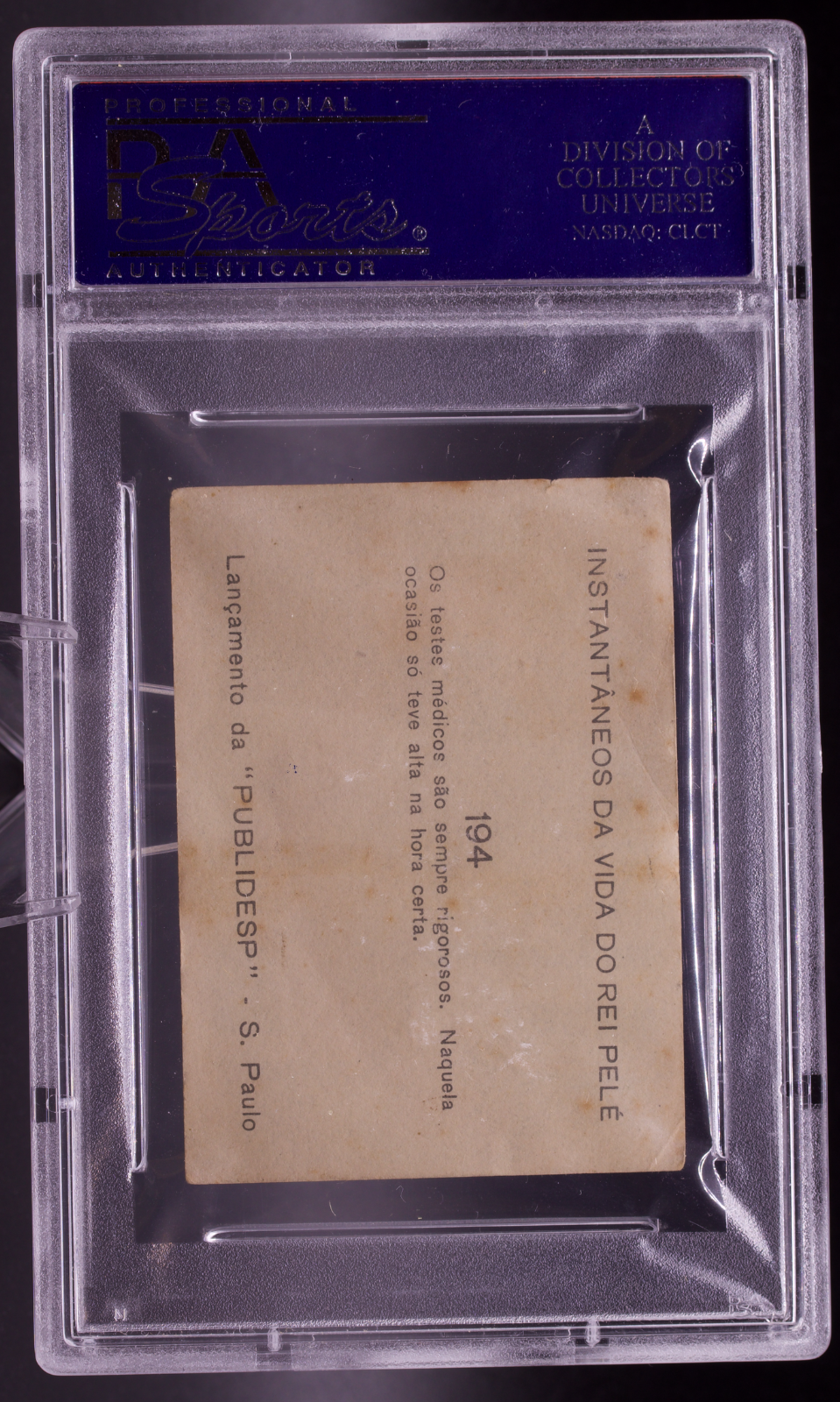 1964 Instantaneos Da Vida #194 Pele PSA 2 GOOD Medical Exam Brazil Soccer Card