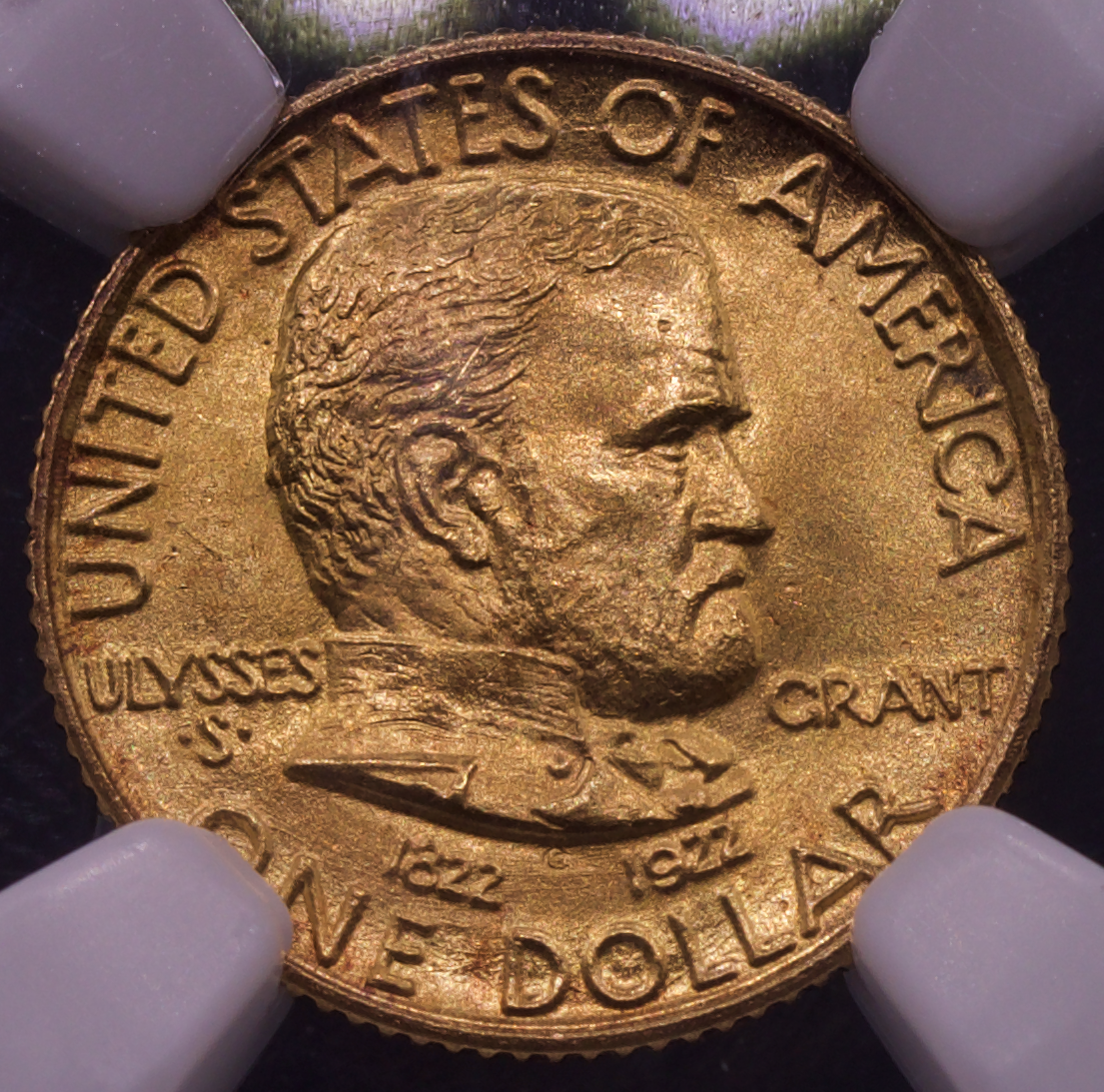 1922 US Ulysses S. Grant Gold Commemorative G$1 NGC MS67 Certified Gold Dollar
