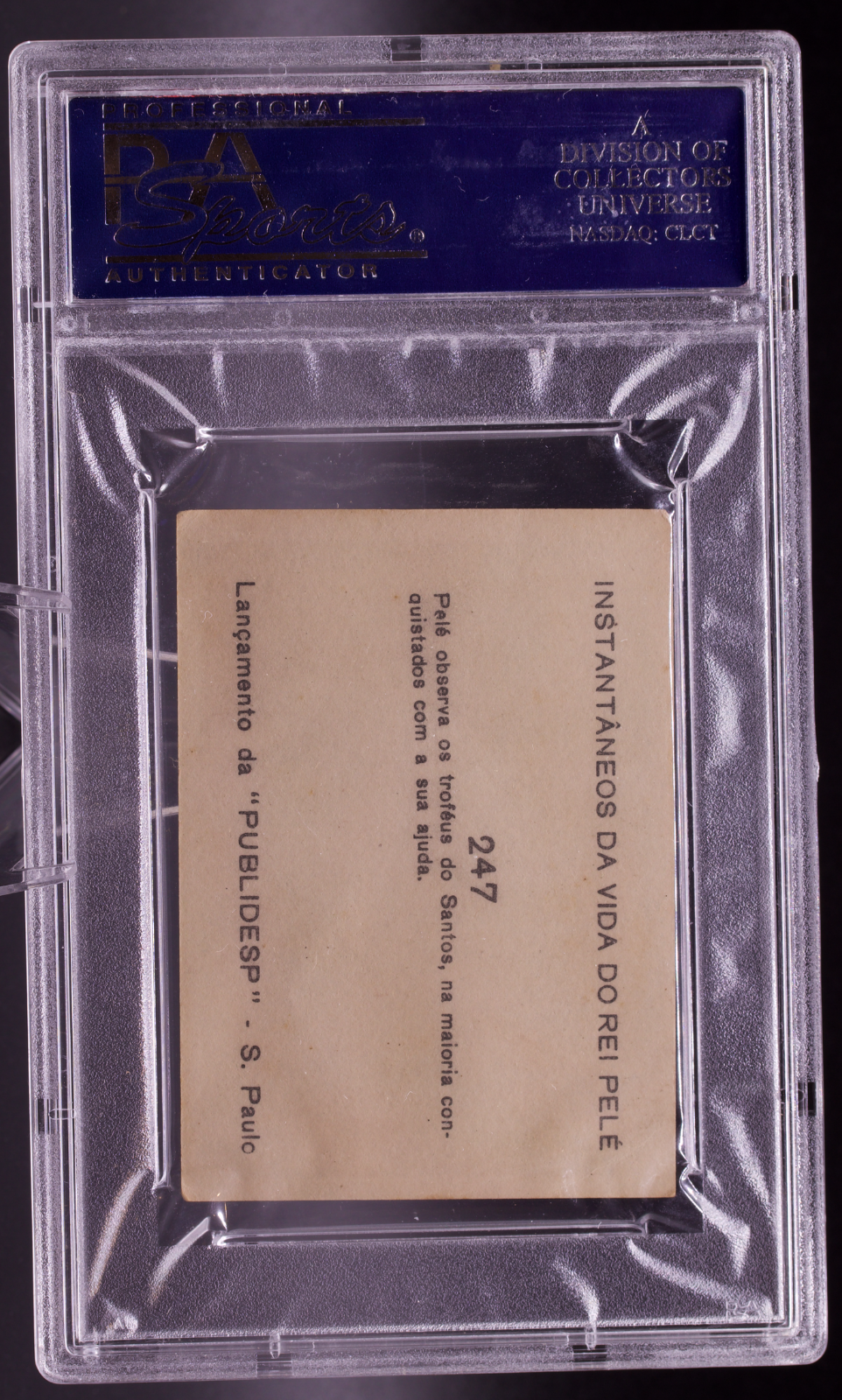 1964 Instantaneos Da Vida #247 Pele PSA 4 VG-EX Santos Trophy Room Soccer Card