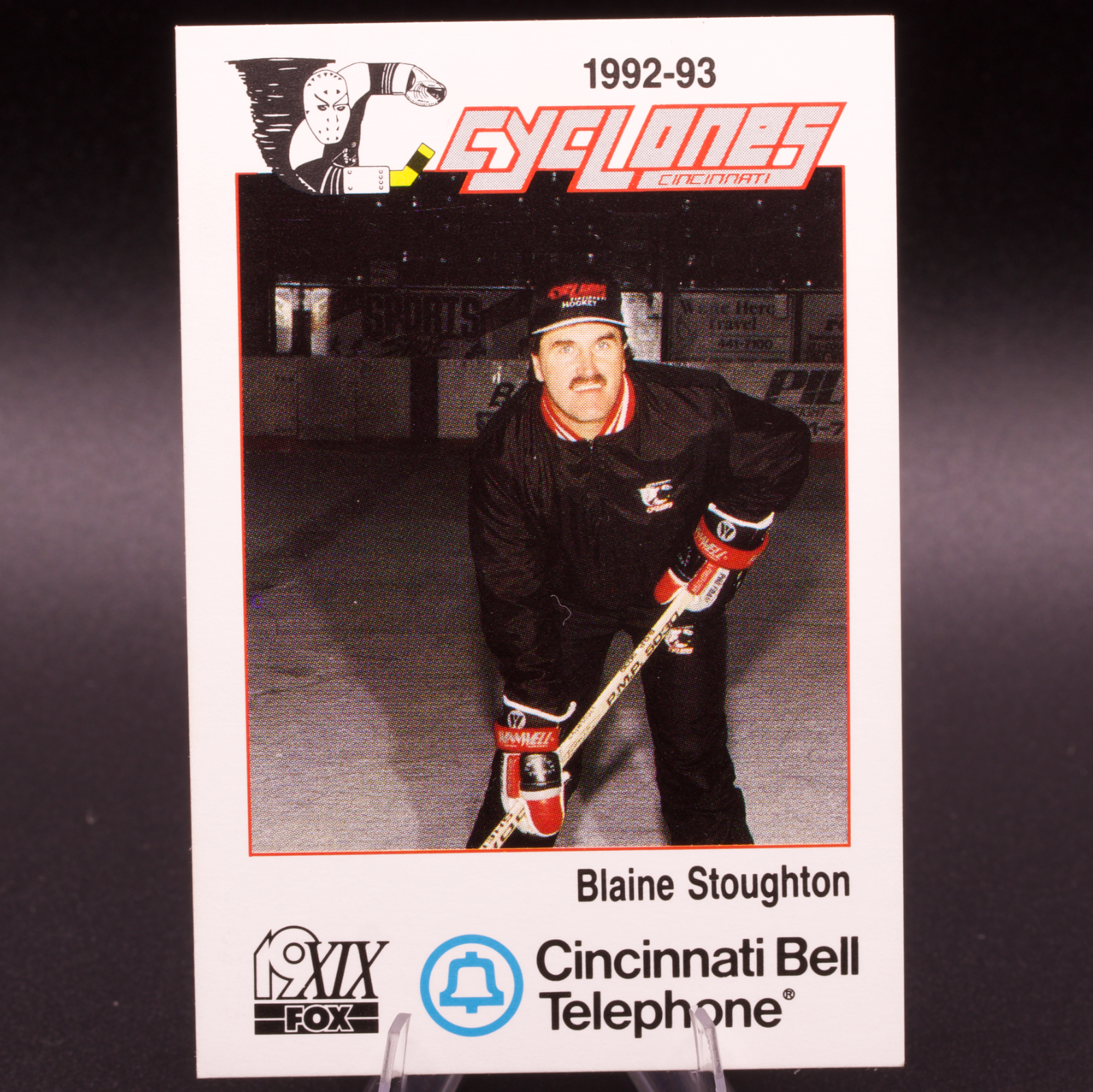 1992-93 Cincinnati Cyclones IHL Blaine Stoughton Hartford Whalers Hockey Card