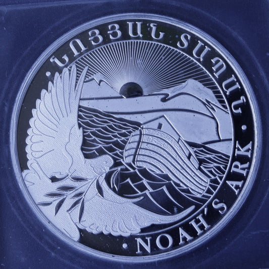 2023 Armenia Noah’s Ark MS69 DMPL ICG • 1 oz Silver • 500 Dram Coin