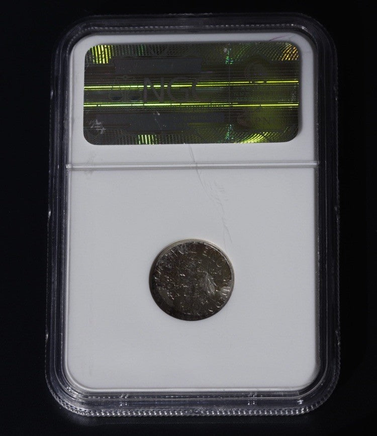 1961-D Roosevelt Dime MS66 NGC • Deep Blue, Red & Purple Toning • Gem BU Silver