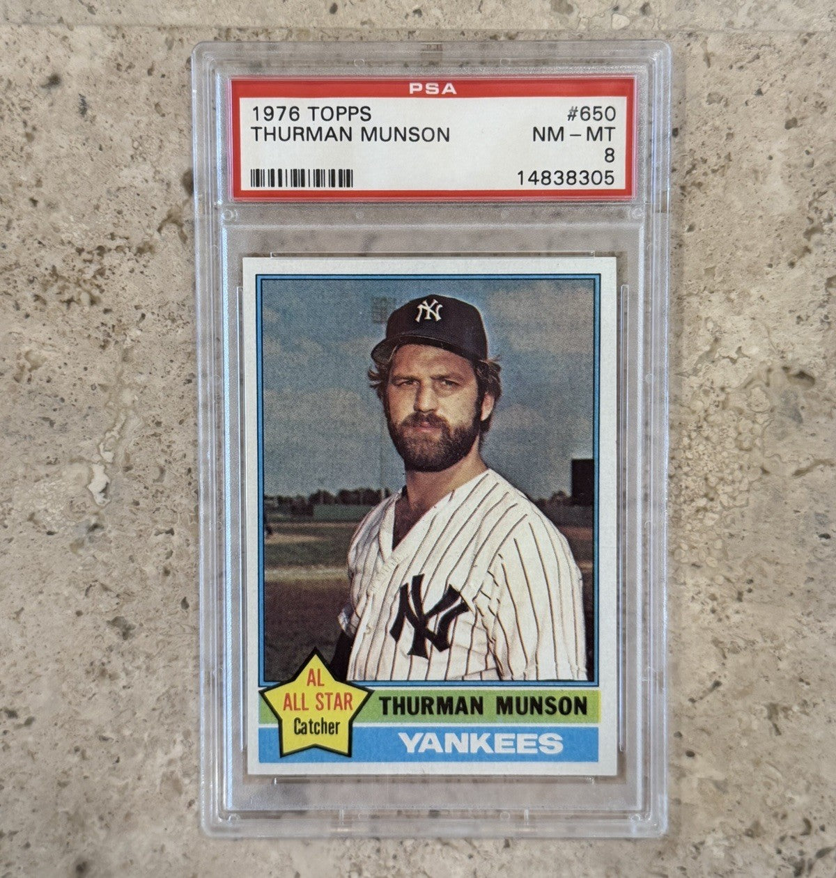 1976 Topps Thurman Munson #650 PSA 8 NM-MT New York Yankees Captain Baseball