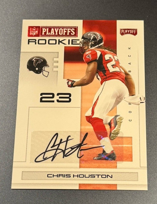 2007 Playoff NFL Playoffs Silver Signatures /100 Chris Houston Rookie Auto RC
