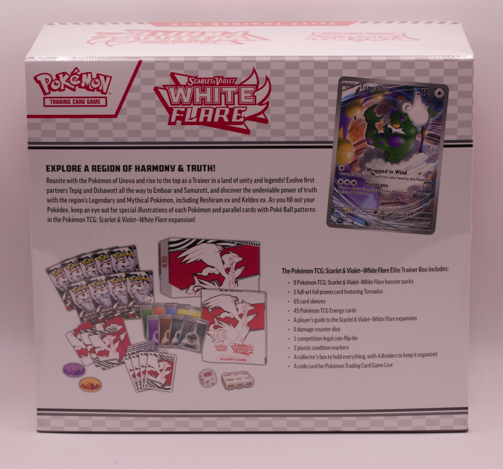 Pokémon TCG Scarlet & Violet White Flare Elite Trainer Box. Sealed. Reshiram box