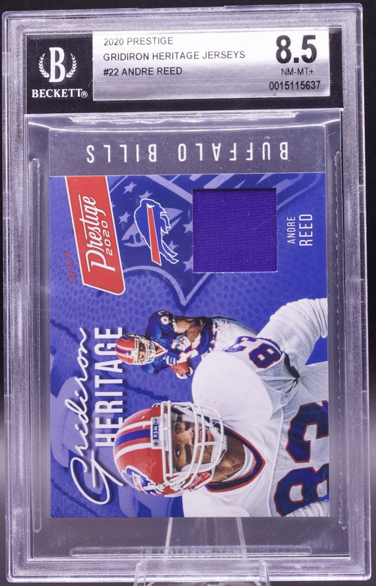 2020 Panini Prestige Gridiron Heritage Andre Reed Jersey Relic Buffalo Bills 