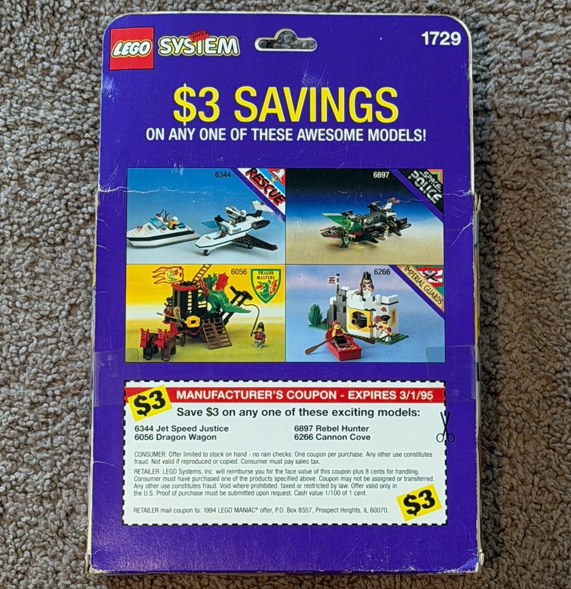 LEGO 1729 Barnacle Bay Pirates Value Pack 1873 1871 1872 Factory Sealed Vintage