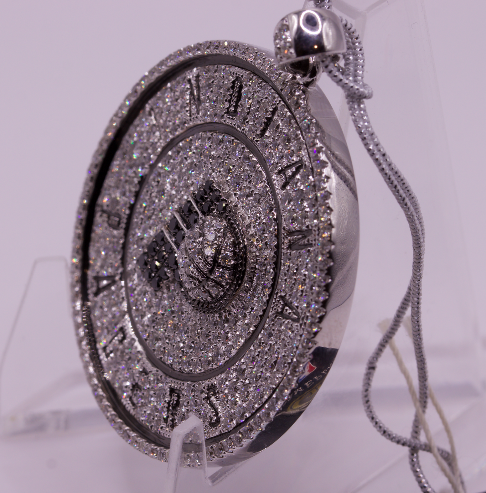 Indiana Pacers NBA Gameplan 14K White Gold Diamond Pendant 3.56ctw