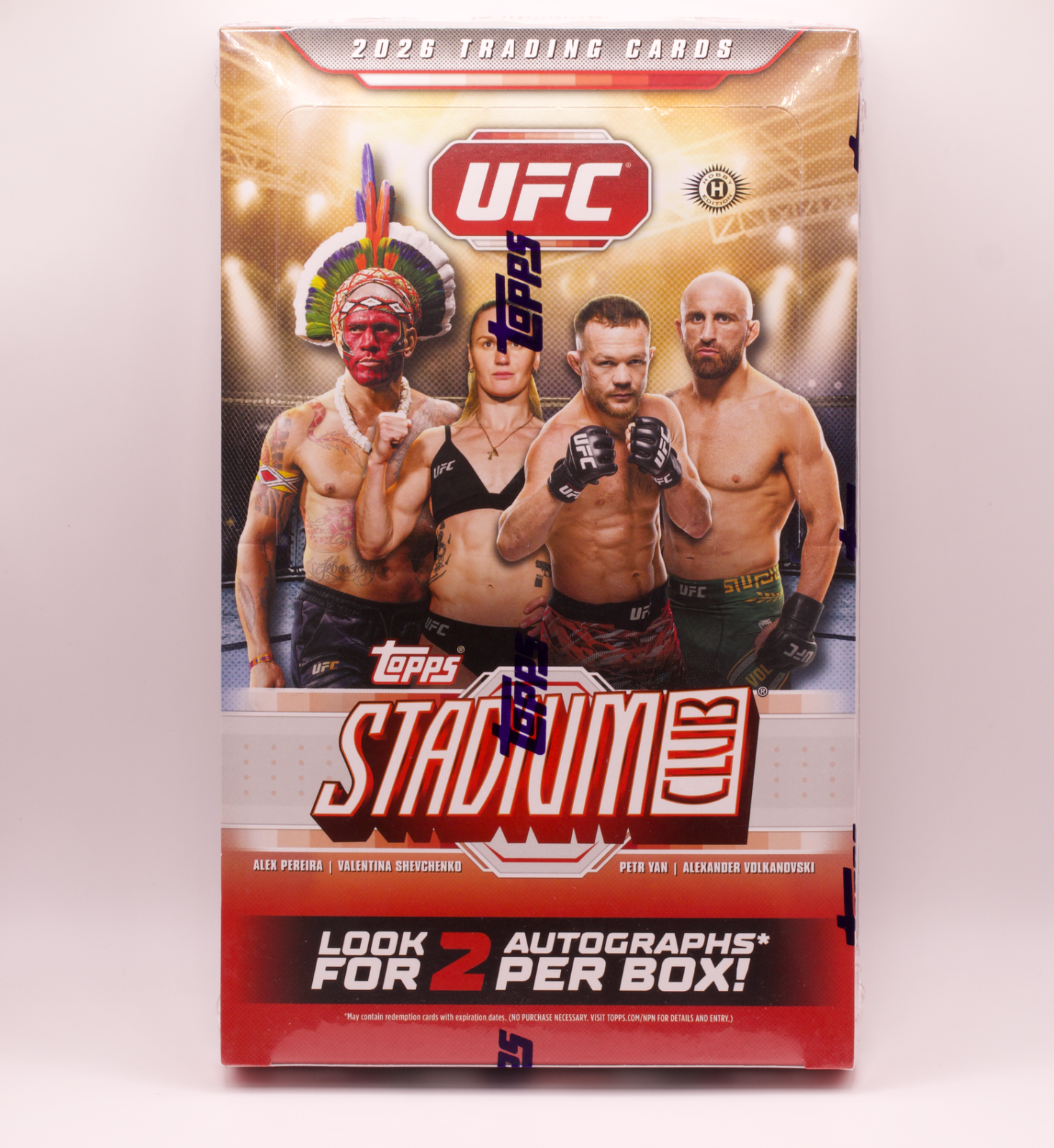 2026 Topps Stadium Club UFC Hobby Box Factory Sealed 16 Packs 2 Autographs MMA