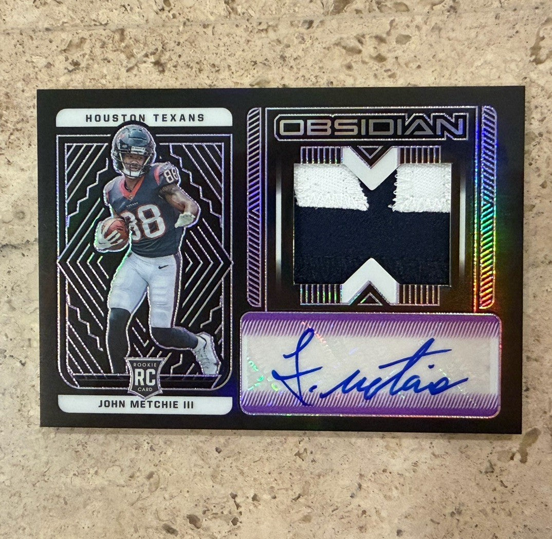 2022 Panini Obsidian John Metchie III RPA RC Patch Auto /30 #216 Texans