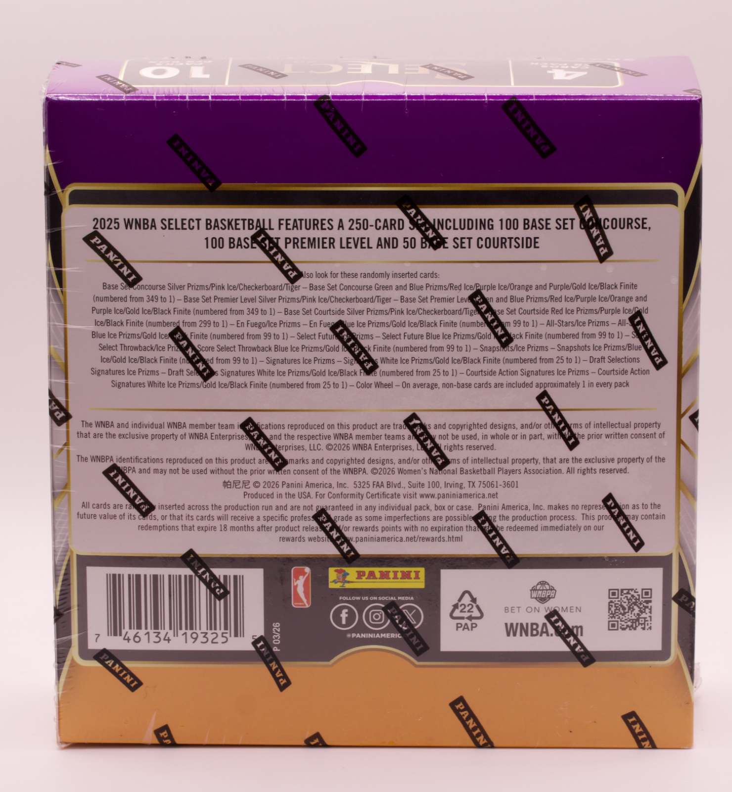 2025 Panini Select WNBA Basketball Mega Box Sealed 10 Packs Pink Ice Prizm
