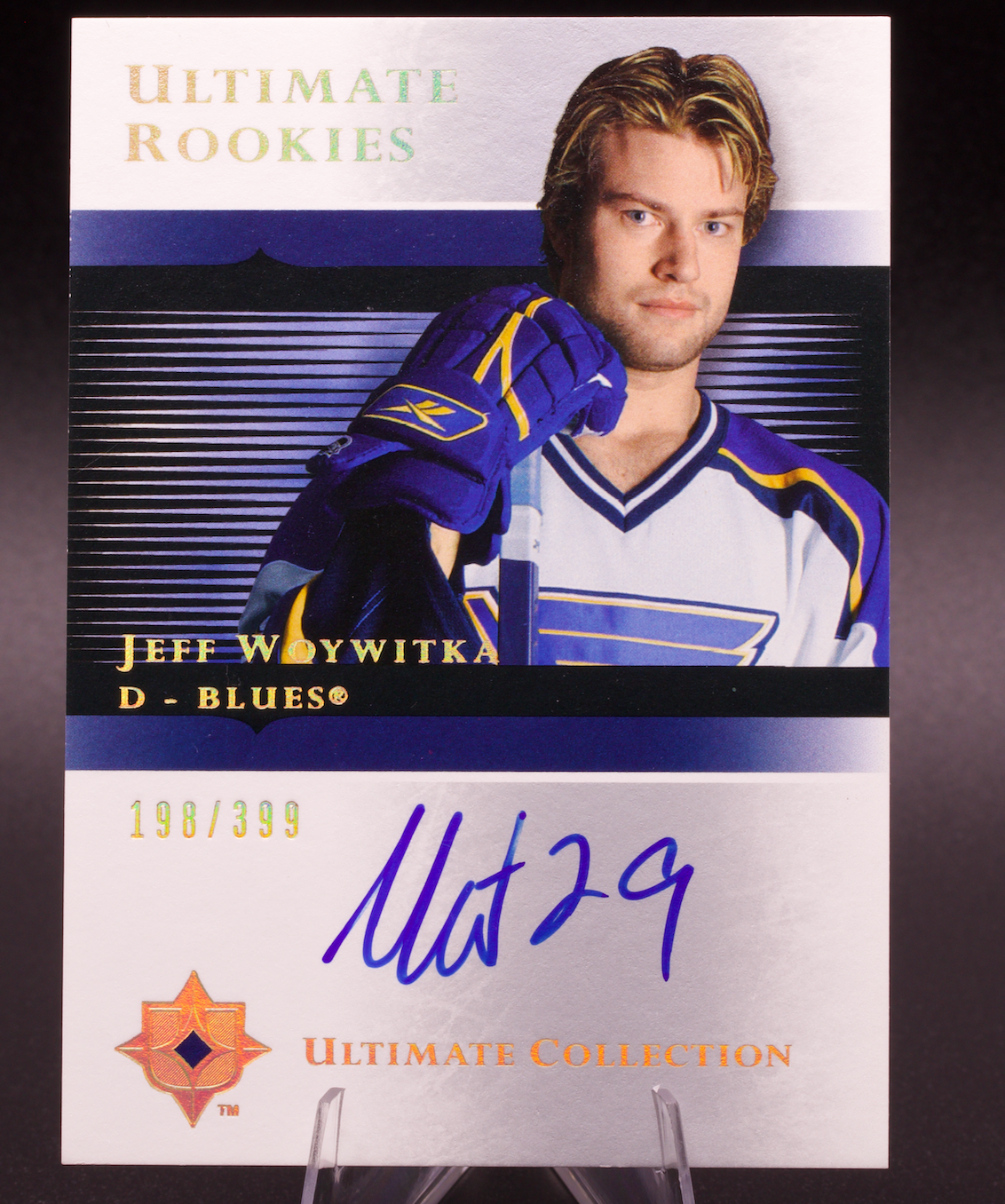2005-06 UD Ultimate Collection Jeff Woywitka Rookie Auto /399 St Louis Blues RC
