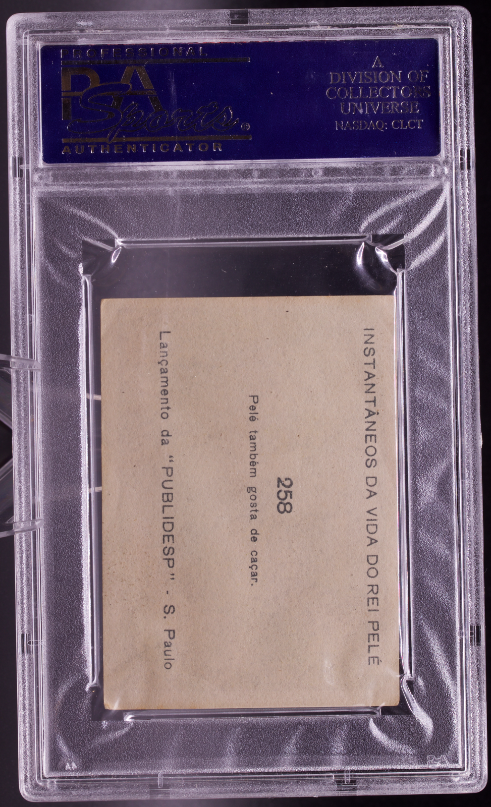 1964 Instantaneos Da Vida #258 Pele PSA 3.5 VG+ Hunting Caçar Brazil Soccer Card