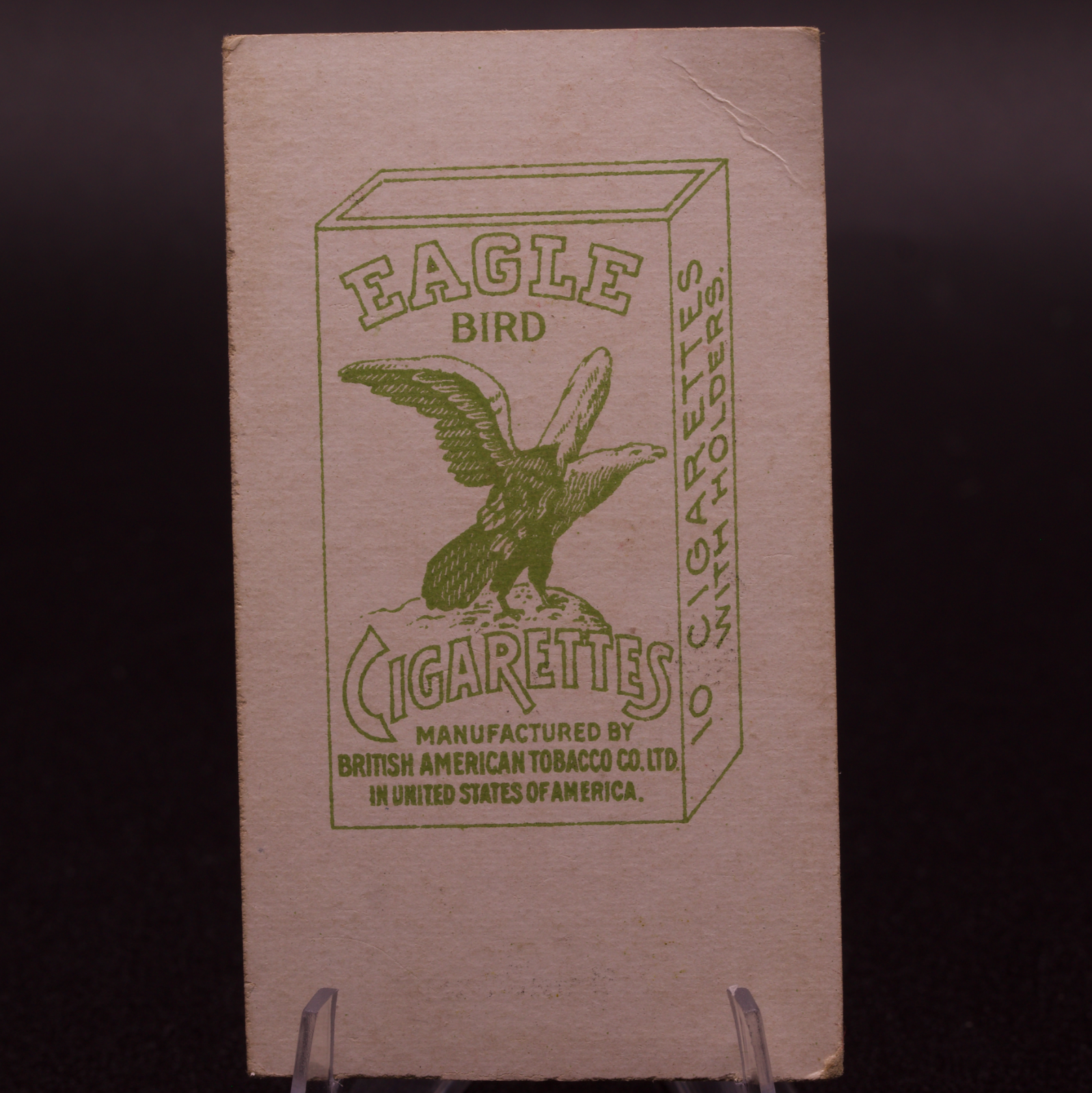 Eagle Bird Cigarettes Siam Thai Khon Dancer B.A.T. Tobacco Card Thailand Antique