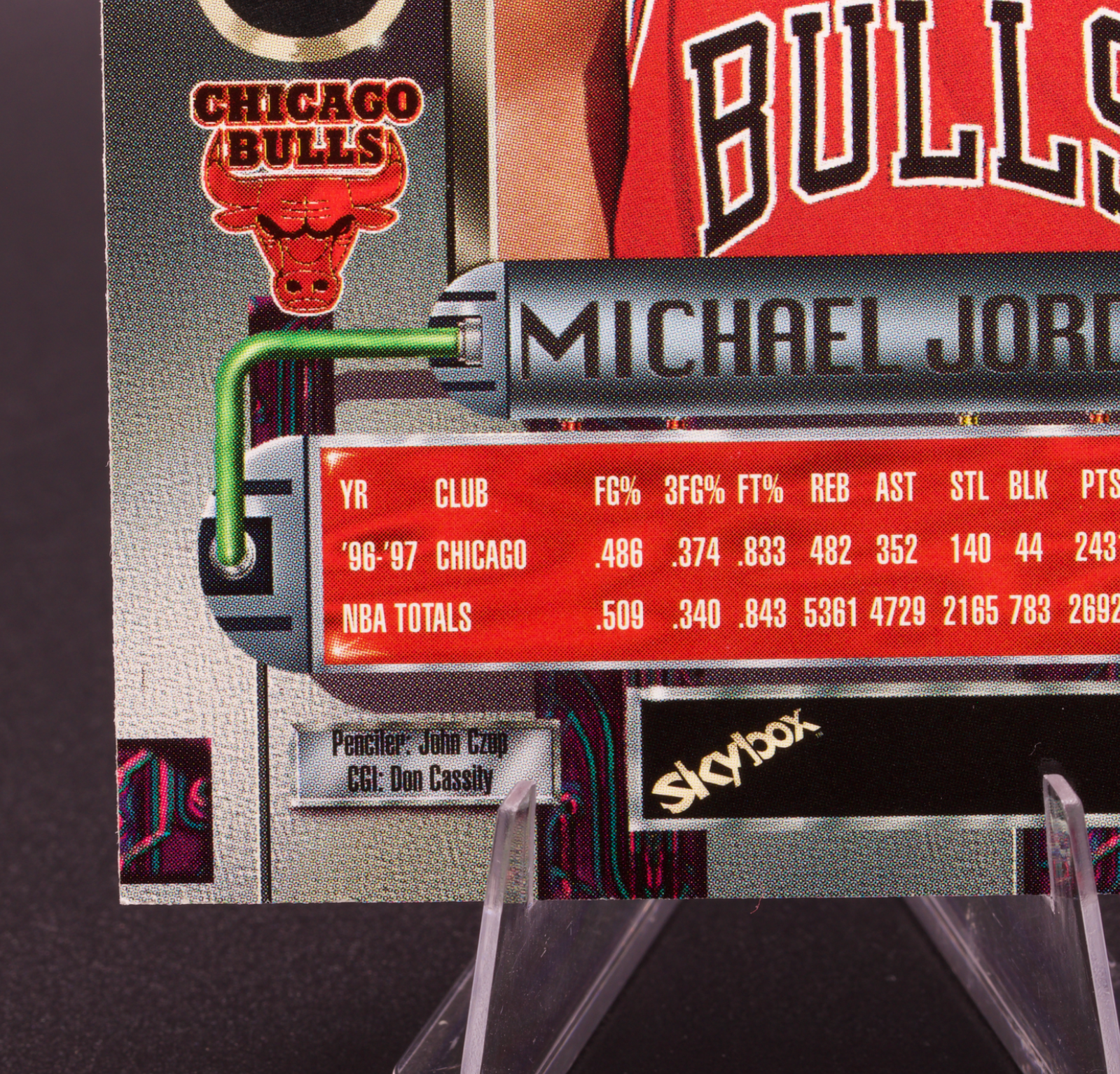 1997-98 Skybox Metal Universe Michael Jordan #23 Chicago Bulls HOF Base Card