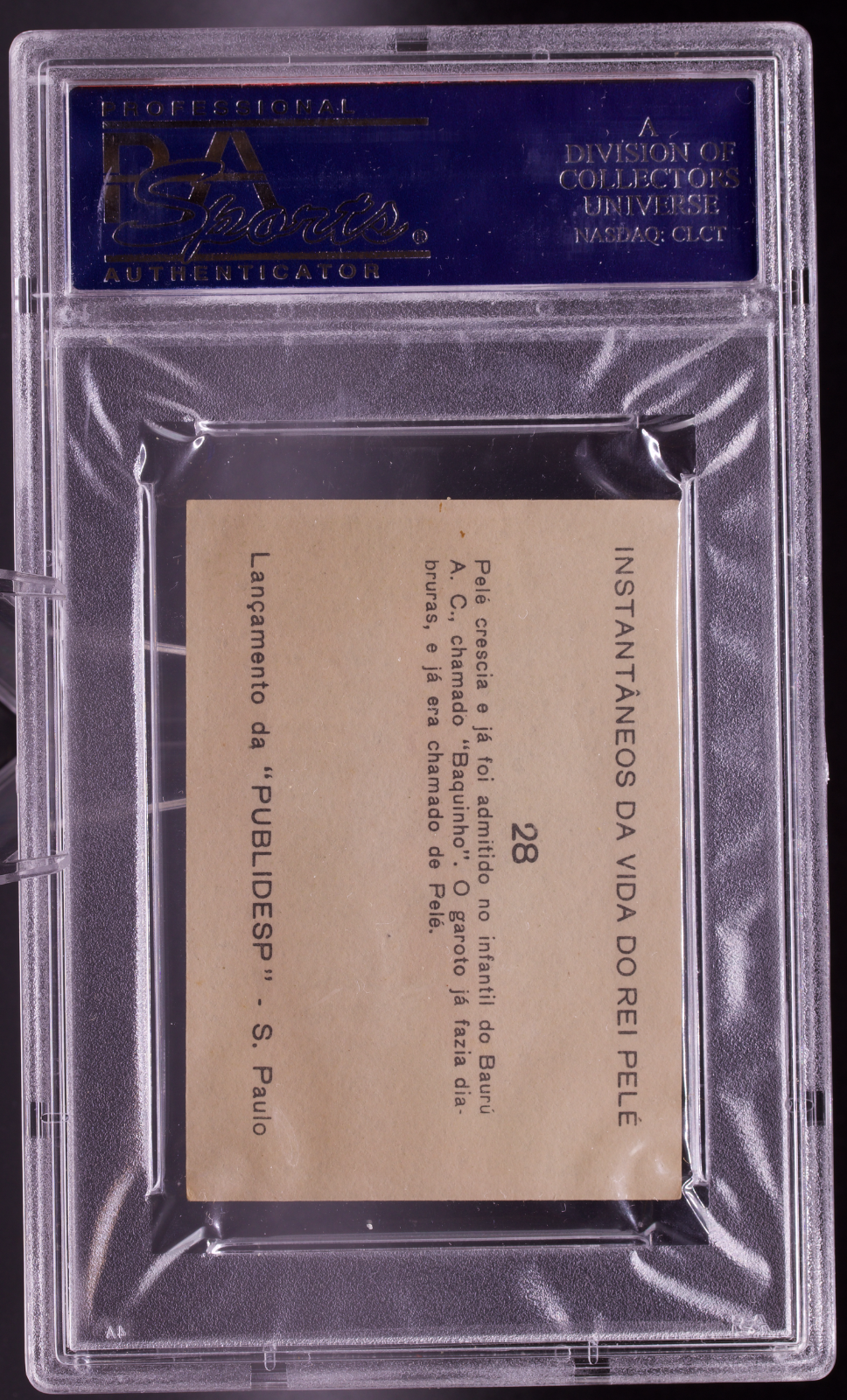 1964 Instantaneos Da Vida #28 Pele PSA 4 VG-EX Bauru Baquinho Youth Soccer Card