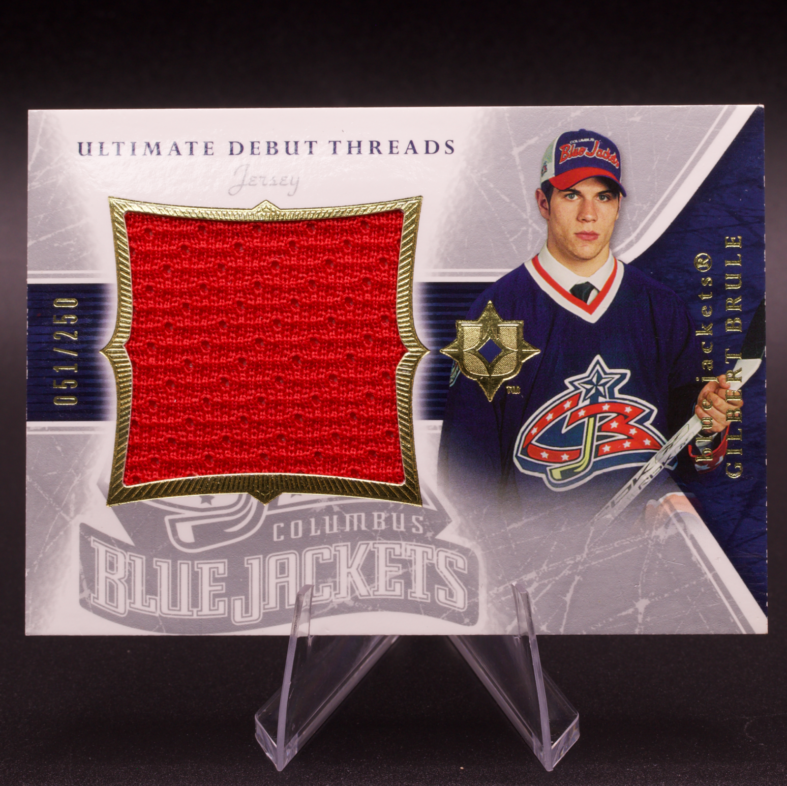 2005-06 UD Ultimate Collection Gilbert Brule Debut Threads Jersey /250 RC