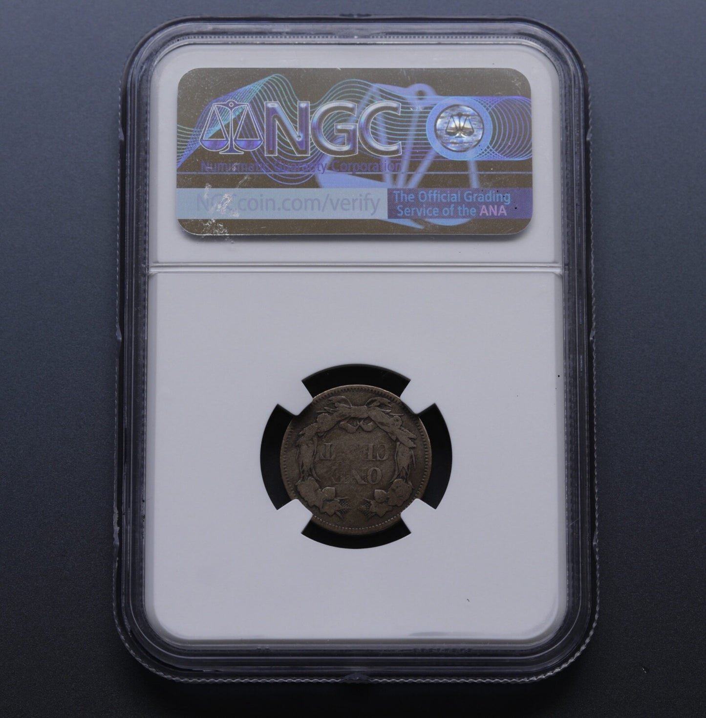 1857 Flying Eagle Cent NGC Fine Details Obv Scratched Small Cent 1C Coin
