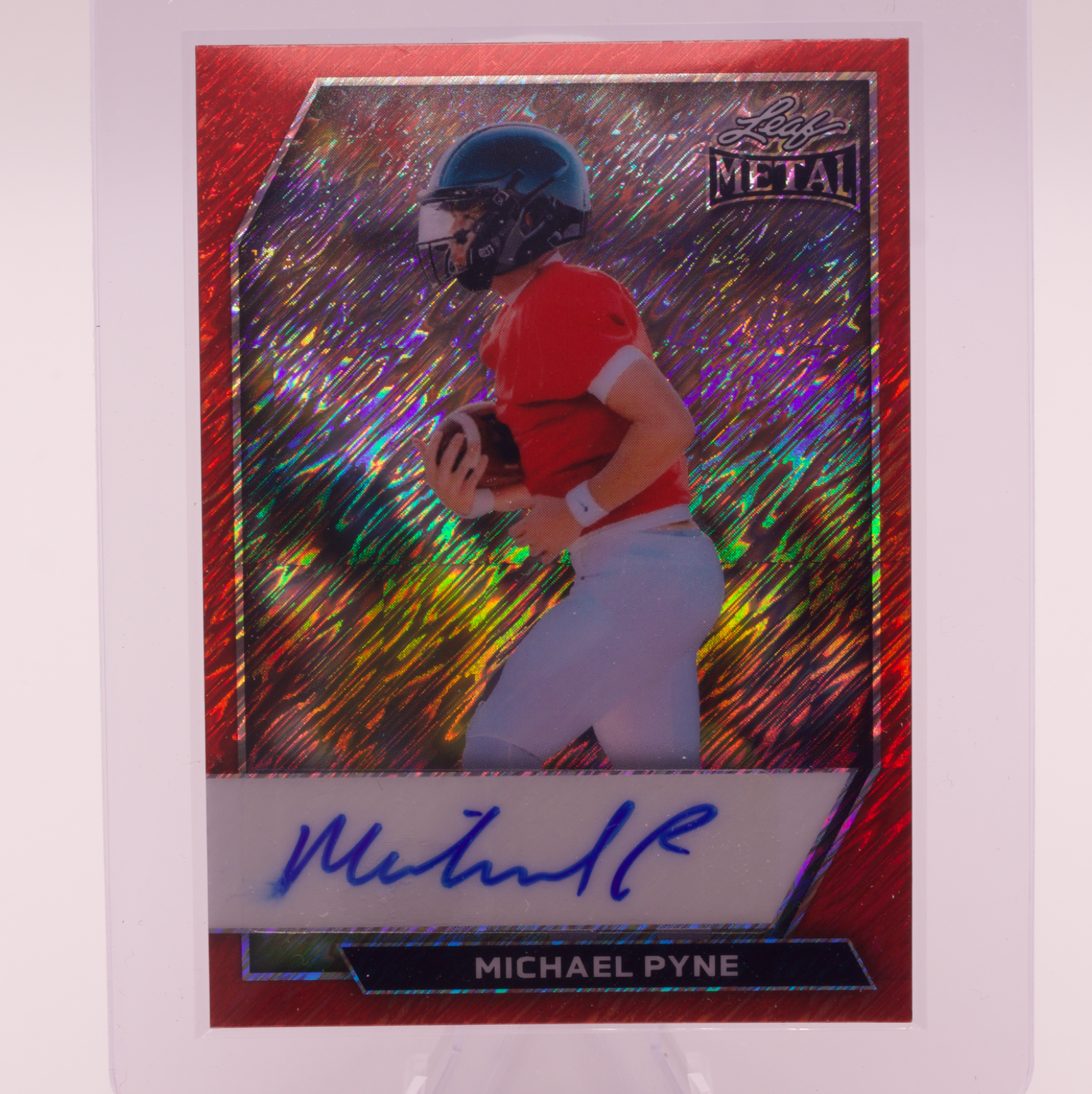 2026 Leaf Metal Michael Pyne Autograph /4 Penn Quakers QB Alonso Tampa Card