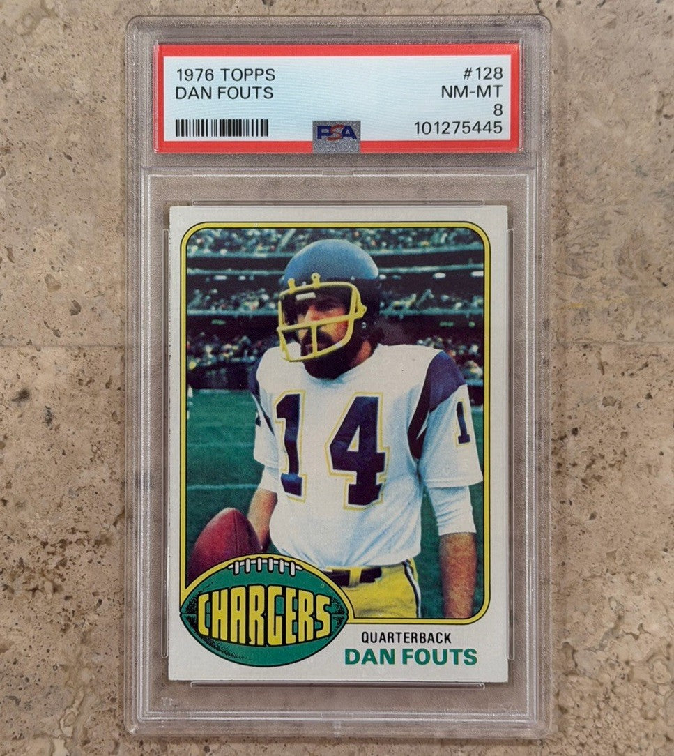 1976 Topps #128 Dan Fouts PSA 8 NM-MT San Diego Chargers HOF Vintage Football