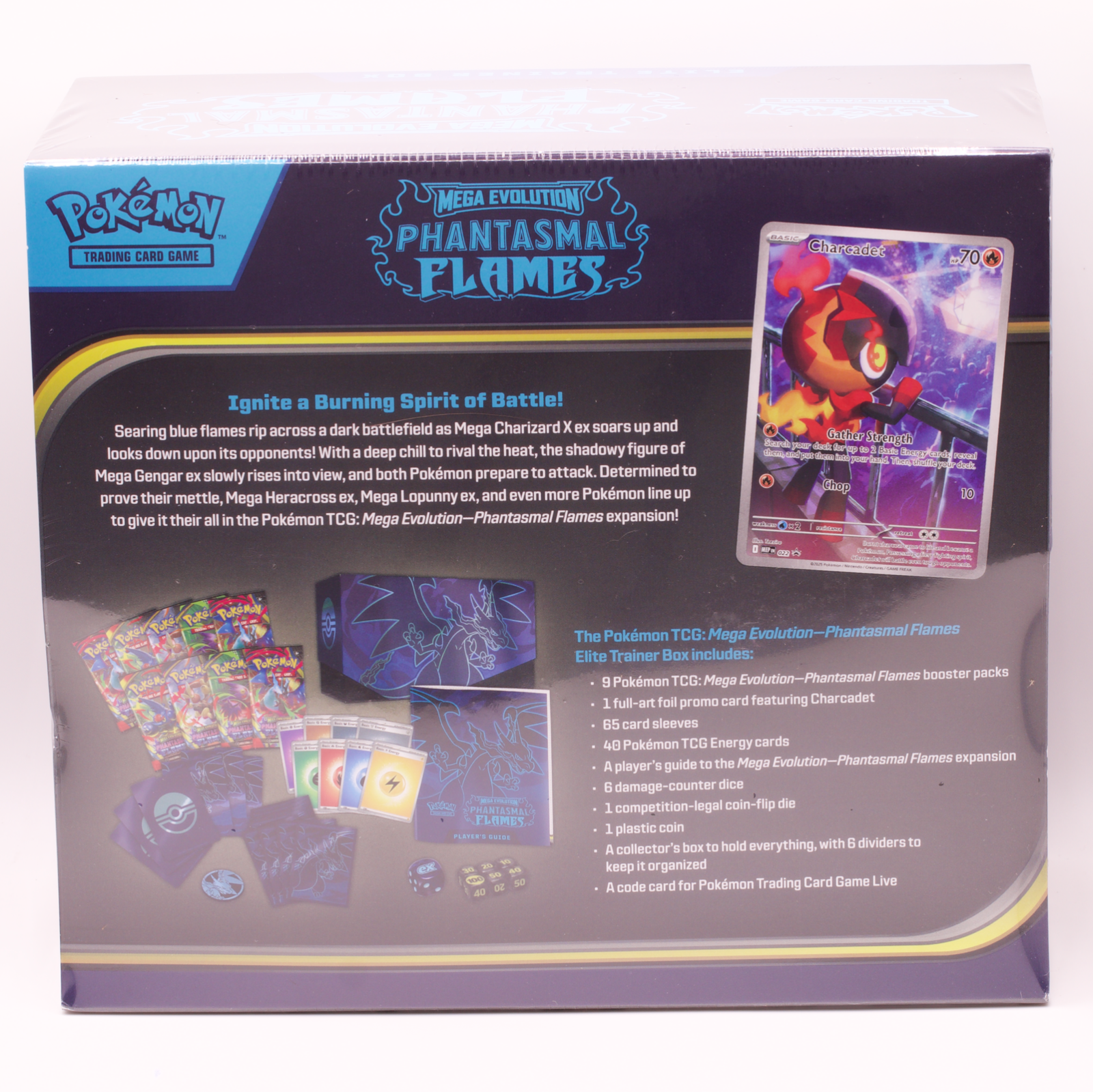 Pokemon Phantasmal Flames Elite Trainer Box ETB Mega Charizard X 9 Packs Sealed