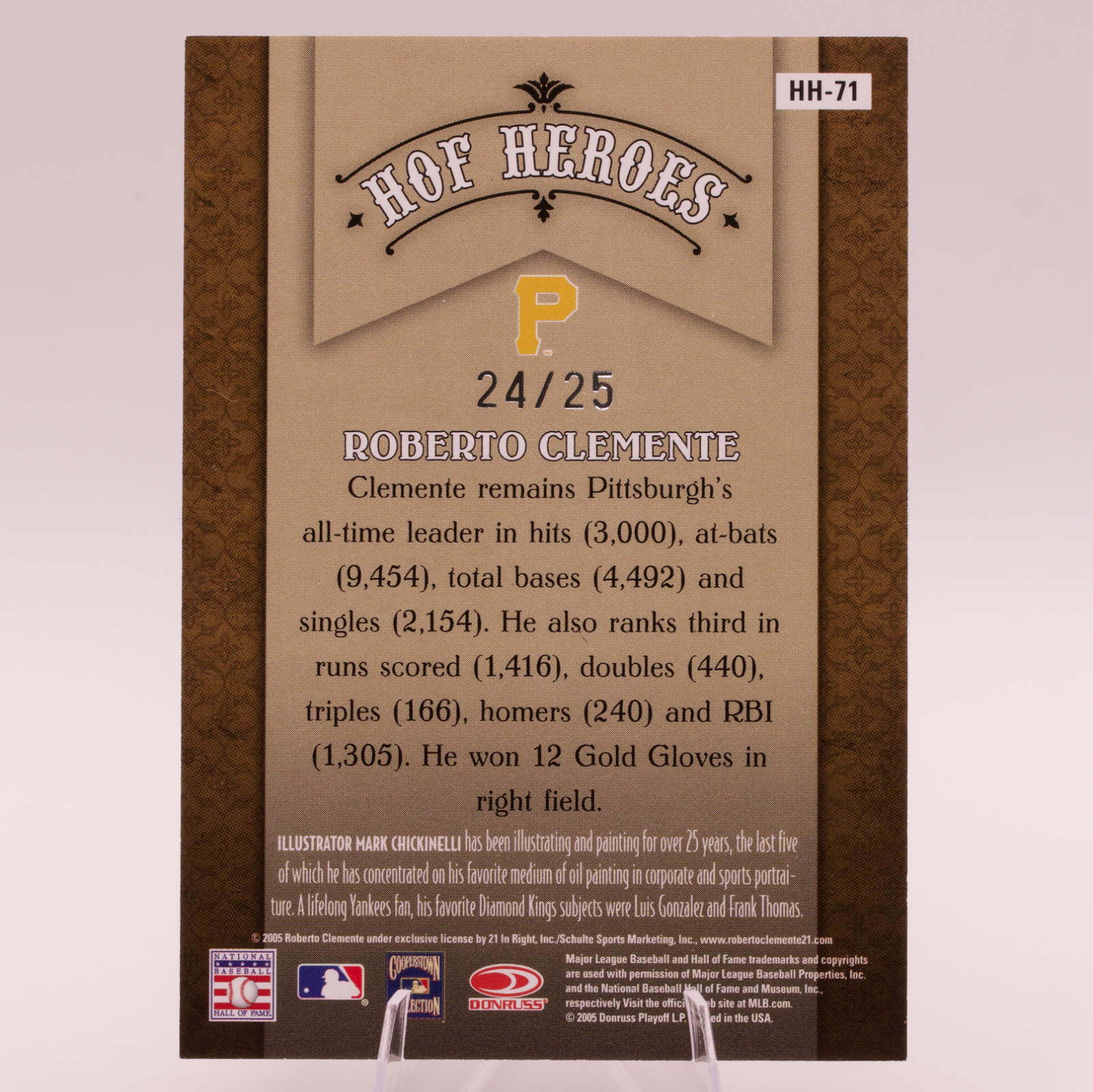 2005 Diamond Kings HOF Heroes Roberto Clemente HH-71 Pirates Serial /25 SP
