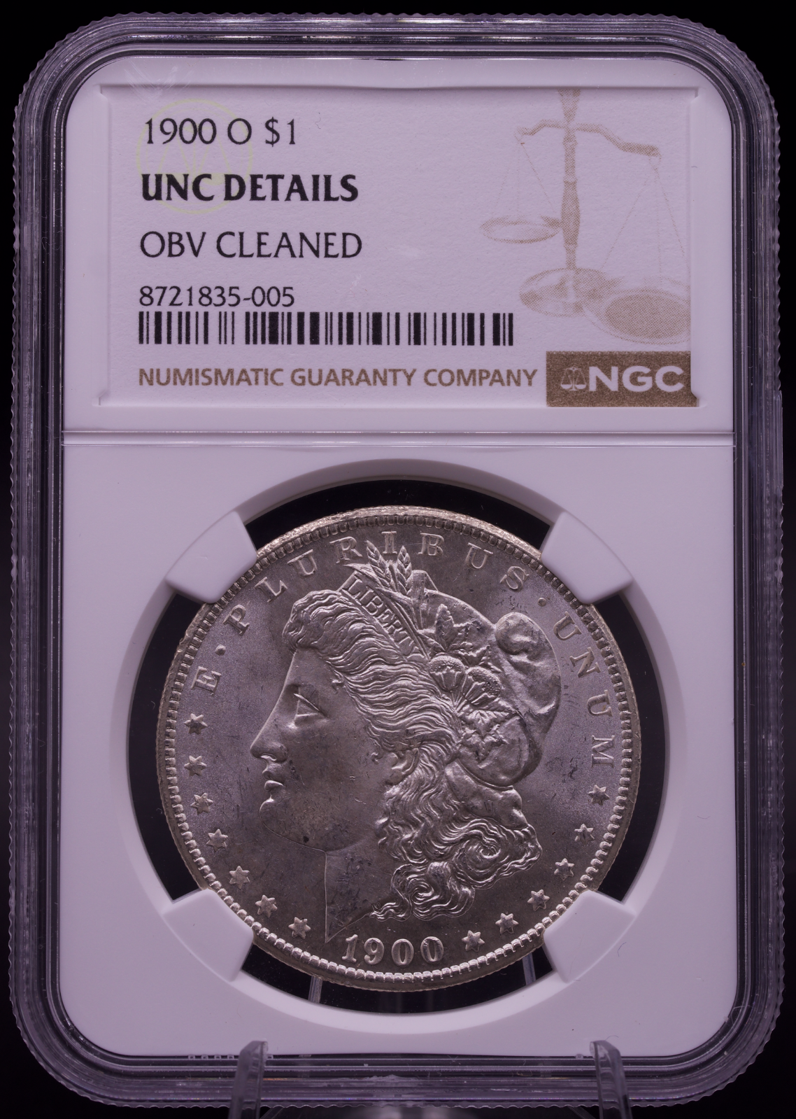 1900-O Morgan Silver Dollar NGC UNC Details Obverse Cleaned