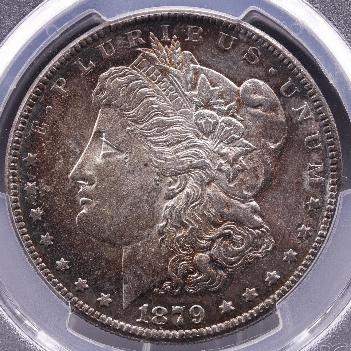 1879-S Morgan Dollar PCGS AU58 Reverse of 1878 Key Variety - Toner