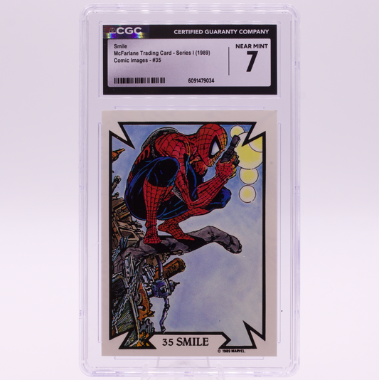 1989 McFarlane Comic Images "Smile" #35 CGC 7 NEAR MINT Spider-Man Card