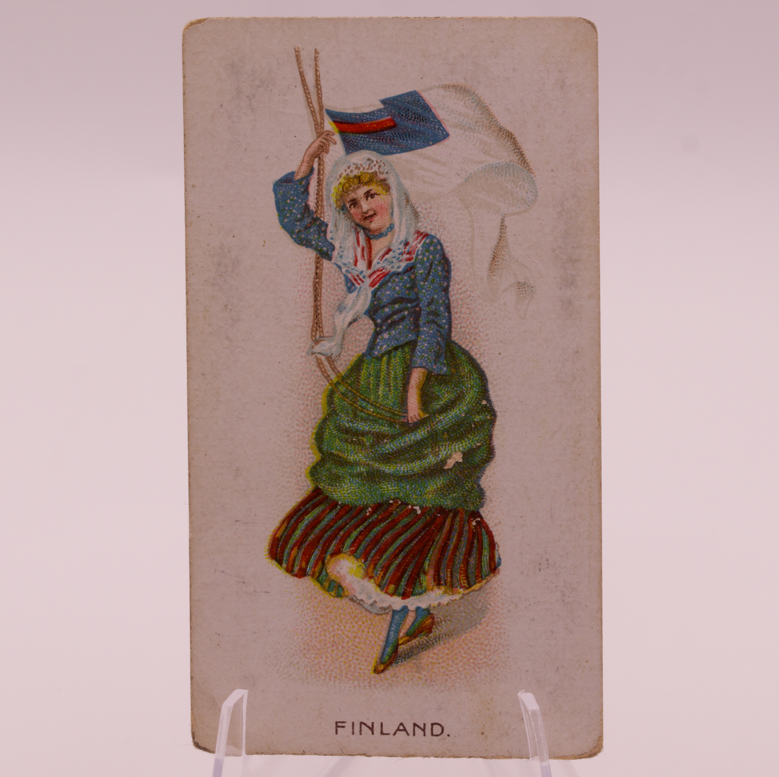 1908 Wills Flag Girls of All Nations #31 FINLAND Capstan Navy Cut Tobacco Card