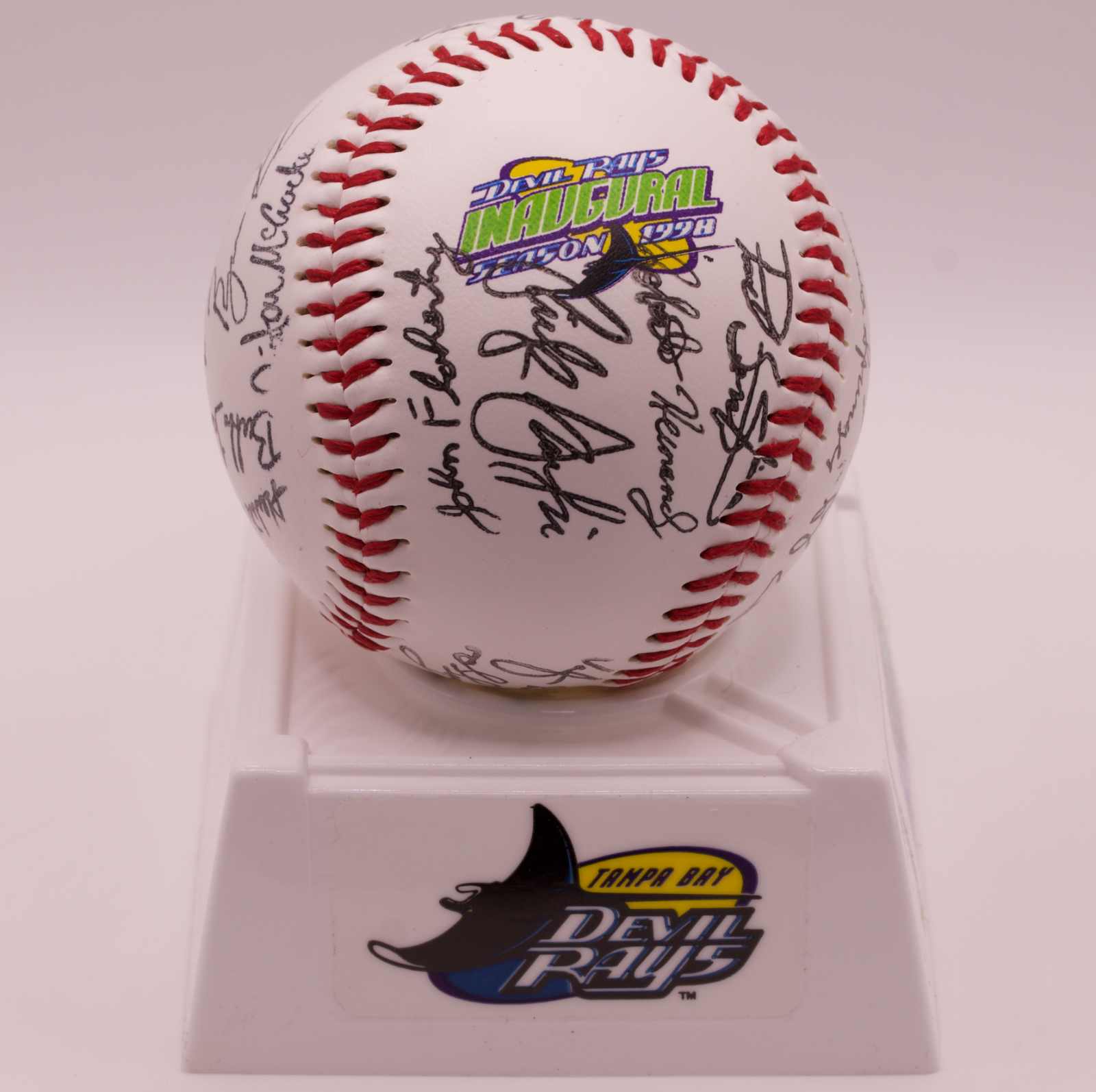 1998 Devil Rays Inaugural Season Facsimile Signature Team Ball