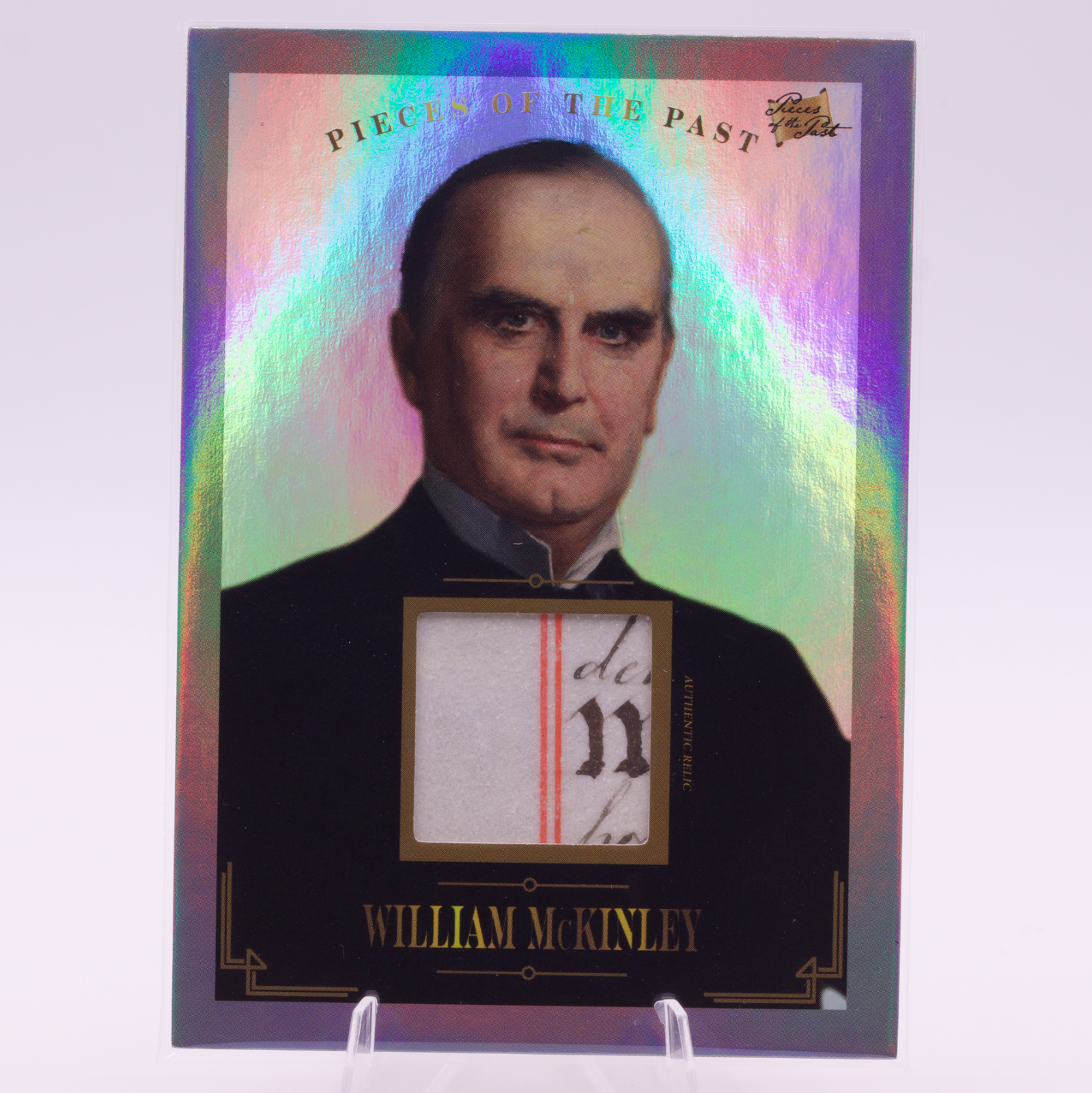 William McKinley Authentic Relic Card Pieces of the Past #124 25th President US