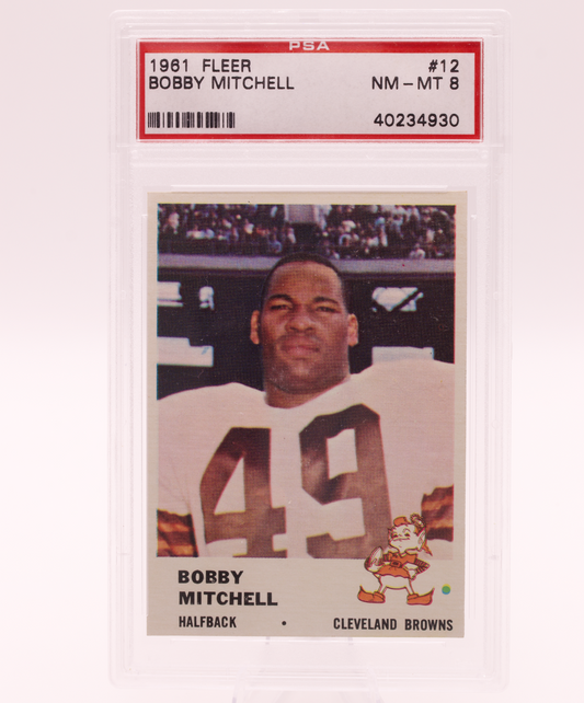 1961 Fleer #12 Bobby Mitchell PSA 8 NM-MT Cleveland Browns HOF Halfback