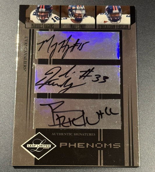 2006 Leaf Limited UVA Triple Auto /100 • Ferguson Lundy Hagans • Rare Phenom RC
