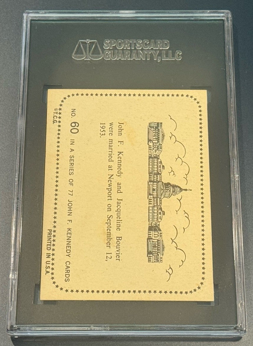 💒 1964 Topps JFK #60 SGC 6 • Wedding Day Vows • Historic 1953 Marriage Moment