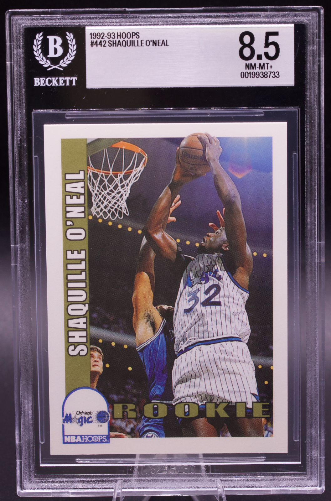 1992-93 NBA Hoops Shaquille O'Neal #442 Rookie BGS Holder 8.5 NM-MT+ Magic