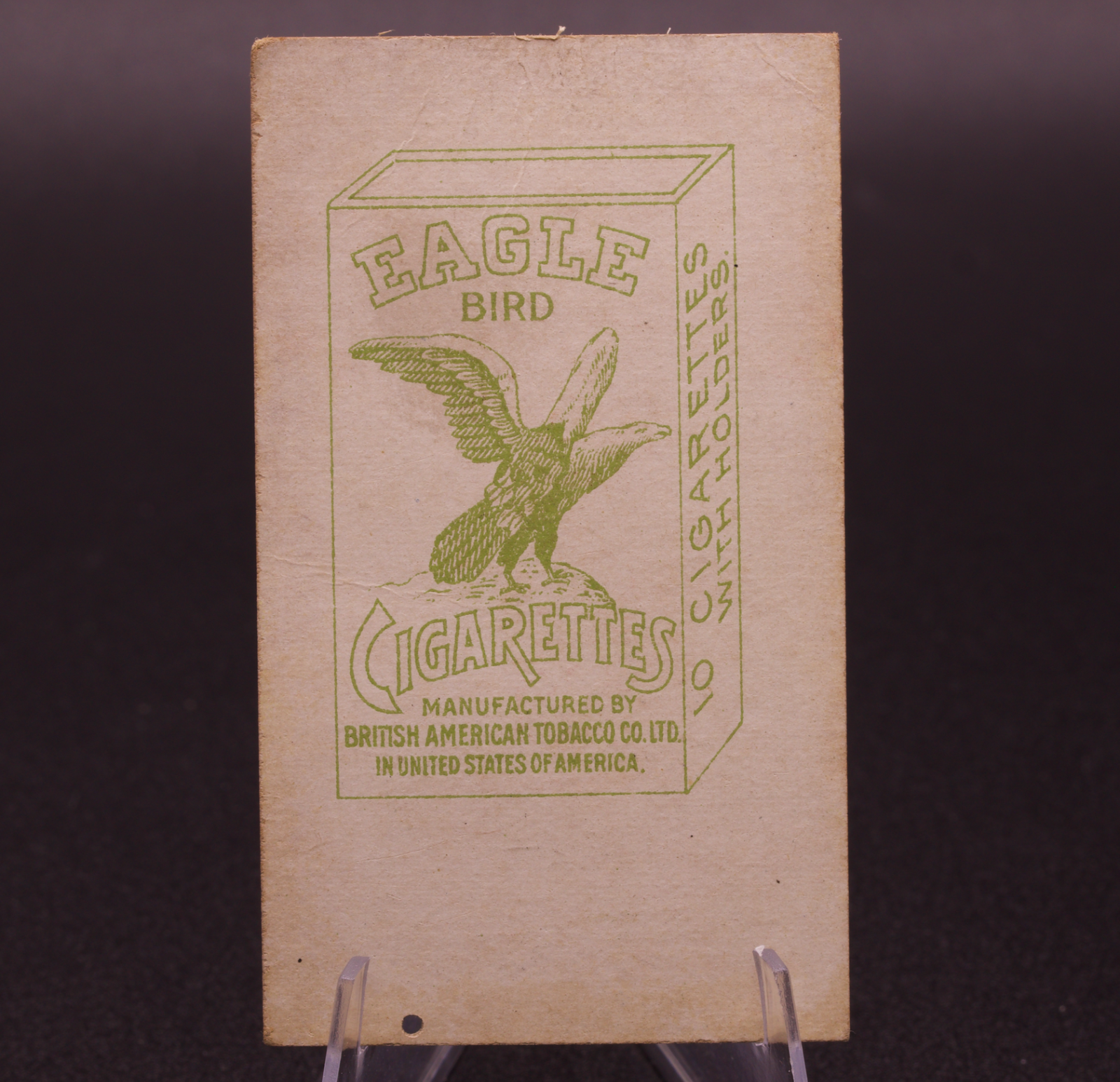 Antique Eagle Bird Cigarettes Card Nang Yubon Khom Siam Thai British American
