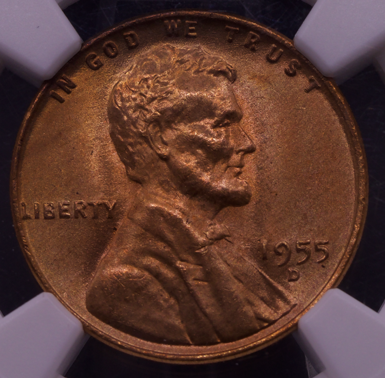 1955-D Wheat Penny 1C NGC MS67 RD Blazing Red Superb Gem Lincoln Cent