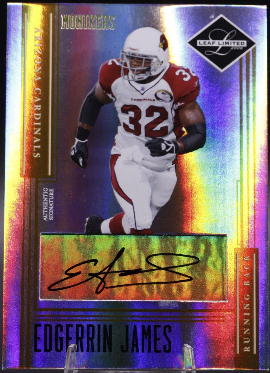 2006 Edgerrin James Auto #10/32 • Gridiron Gear Gold Holofoil • HOF RB Cardinals