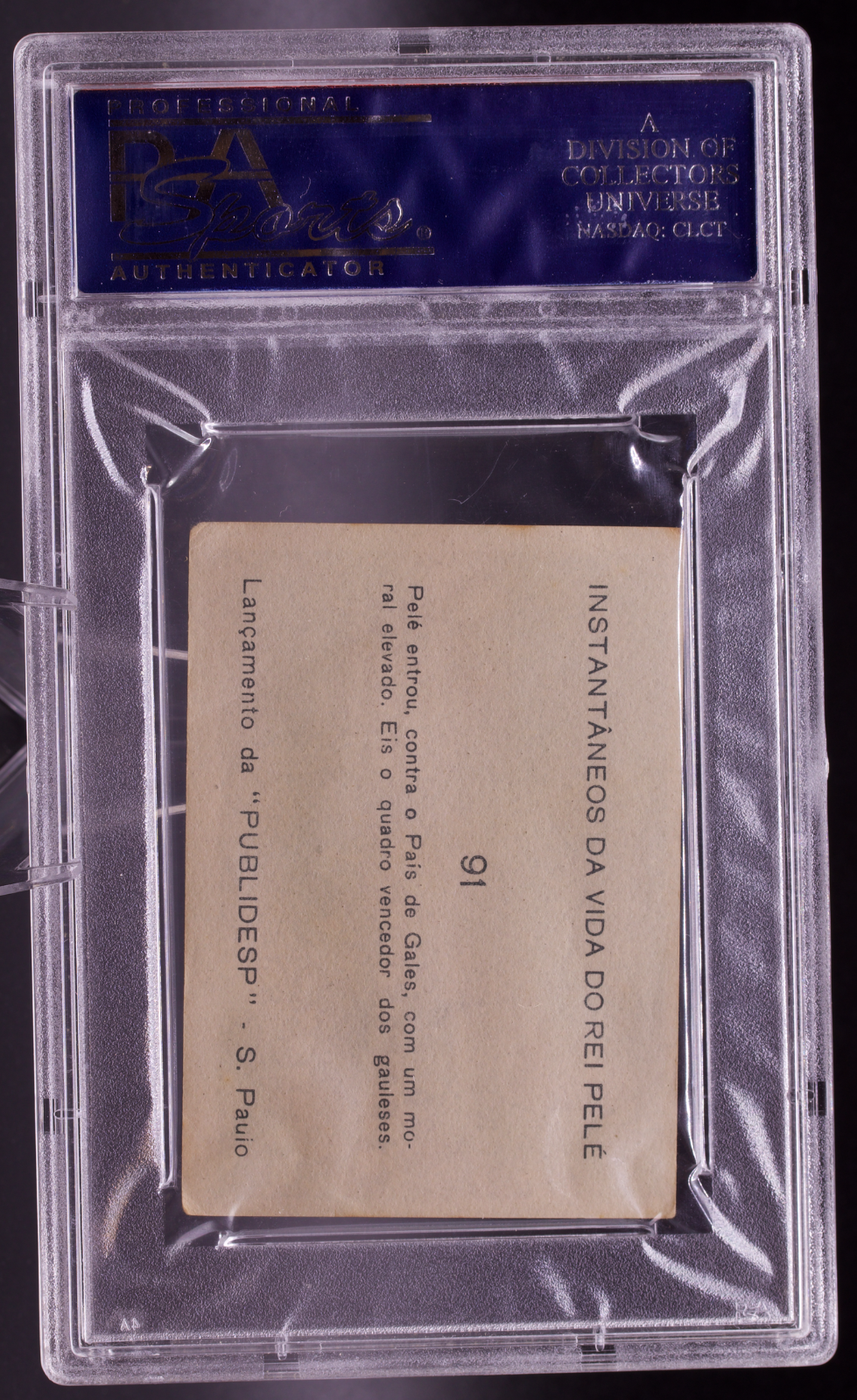 1964 Instantaneos Da Vida #91 Pele PSA 3 VG 1958 World Cup Brazil Soccer Card