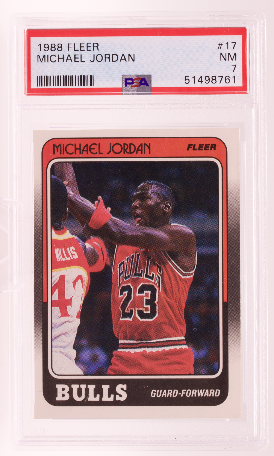 1988 Fleer #17 Michael Jordan PSA 7 NM Chicago Bulls Basketball Card HOF MVP